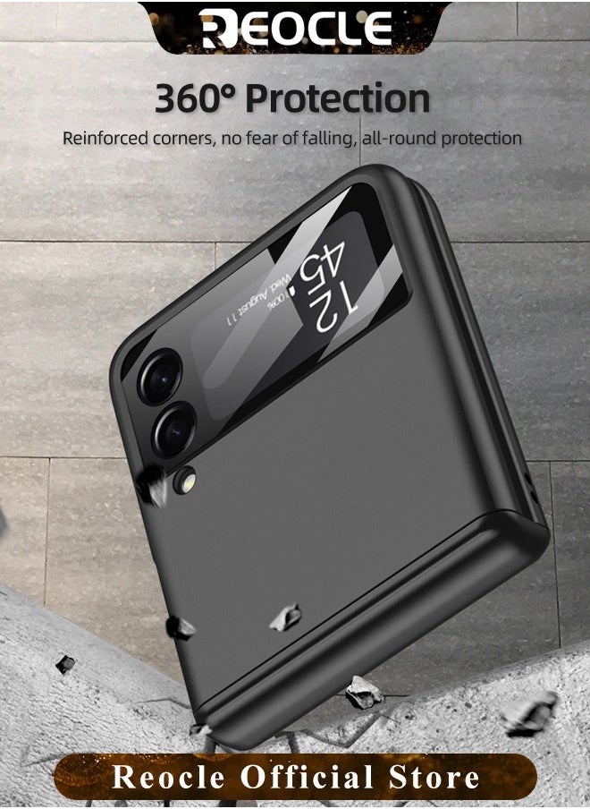 REOCLE - Samsung Galaxy Z Flip 4 3 Case with Hinge Protection Full Cover Slim Case All-Inclusive Shockproof Volume Key Protection Case for Galaxy Z Flip 4 3 - Image 1