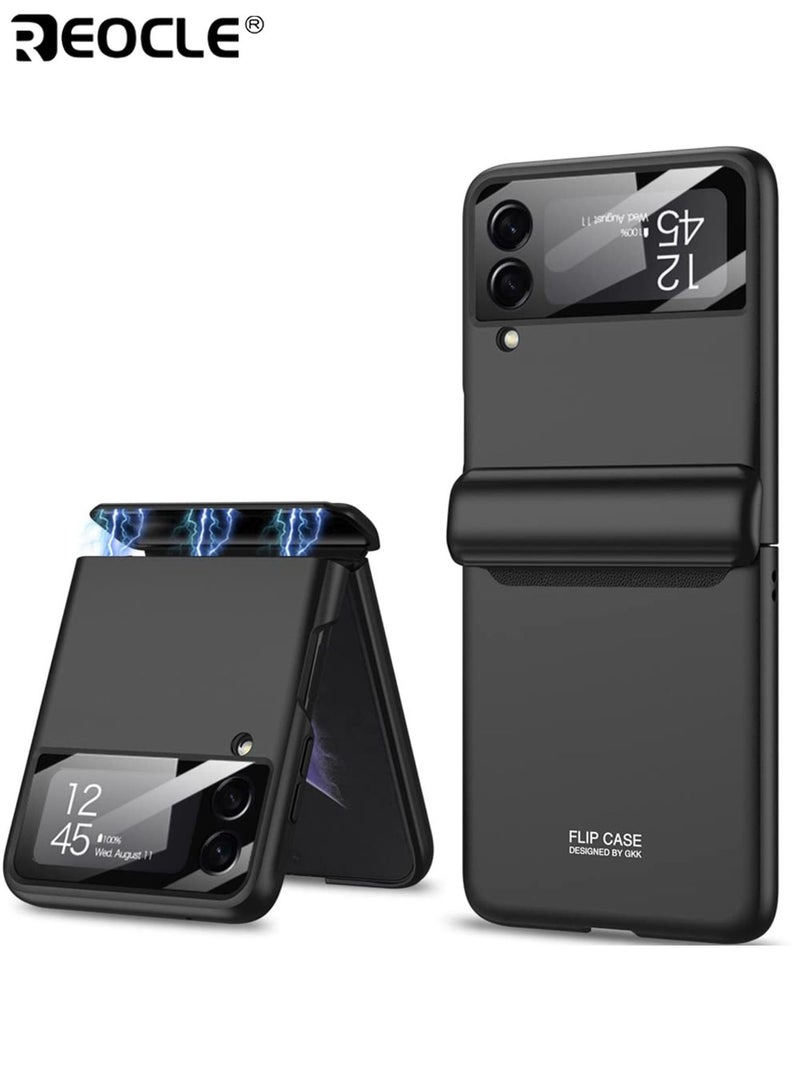 REOCLE Samsung Galaxy Z Flip 4 3 Case with Hinge Protection Full Cover Slim Case All-Inclusive Shockproof Volume Key Protection Case for Galaxy Z Flip 4 3 - Image 1