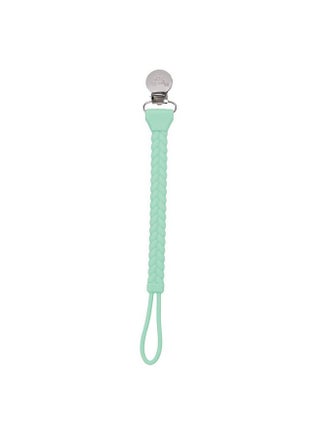 Itzy Ritzy Silicone Pacifier Clip; 100% Silicone Pacifier Strap with Clip Keeps Pacifiers, Teethers & Small Toys in Place; Features Cute Braid Detailing & Silicone Cord, Mint with Silver Clip - pzsku/ZAF873DD8864BED611313Z/45/1747742092/a8723065-1247-4fe8-b316-78ef102d36ab