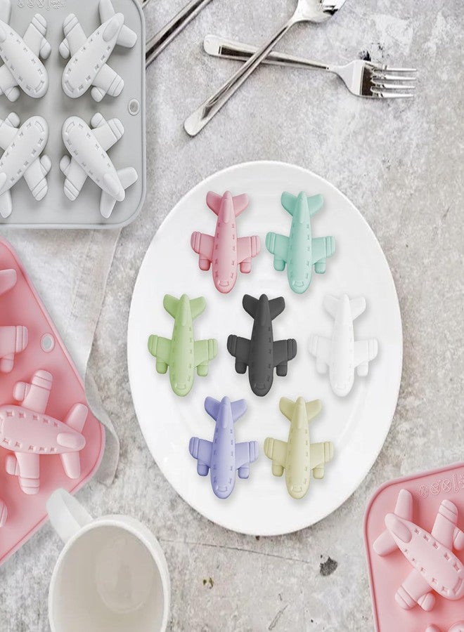 SXoonKing 2 Pcs Airplane Silicone Molds, Silicone Cake Molds 4-Cavity, Soap Molds, DIY Airplane Silicone Baking Mold for Birthday Party Candy Mousse Pastry Handmade Soap Cake Topper - Image 5