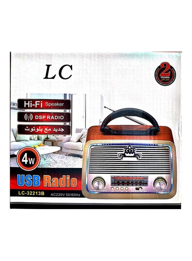 LC Retro Style USB Radio Speaker with Bluetooth and FM Radio - Image 1