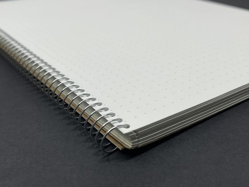 مارومان دفتر ملاحظات مارومان من نوع SPIRAL NOTE BASIC، مقاس 8.58 × 11.69 بوصة (تنسيق A4)، بشبكة نقاط بعرض 5 مم، يحتوي على 80 ورقة (رقم المنتج: N005ES)، لون أبيض. - Image 2
