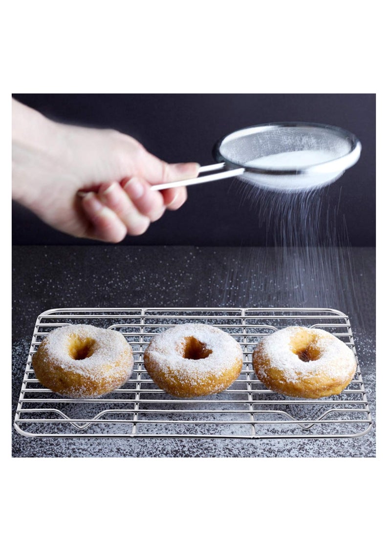 E-far E-far Small Baking Rack Set of 2, Stainless Steel Metal Roasting Cooking Racks, Size – 8.6"x6.2", Non Toxic & Rust Free, Fit for Small Toaster Oven, Dishwasher Safe - Image 5