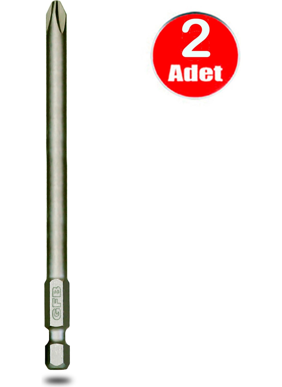 Alet Çantam My Tool Bag Gfb Bits Phillips Screwdriver Drill Bit Ph2 x 150 mm - 2 Pcs 