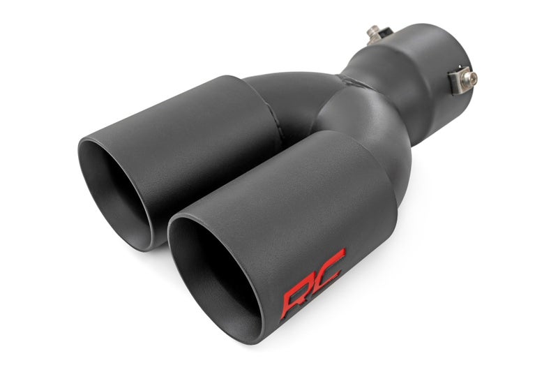 Rough Country Black Dual Exhaust Tip | 304 Stainless Steel | 2.5-3" - 96050 - Image 4
