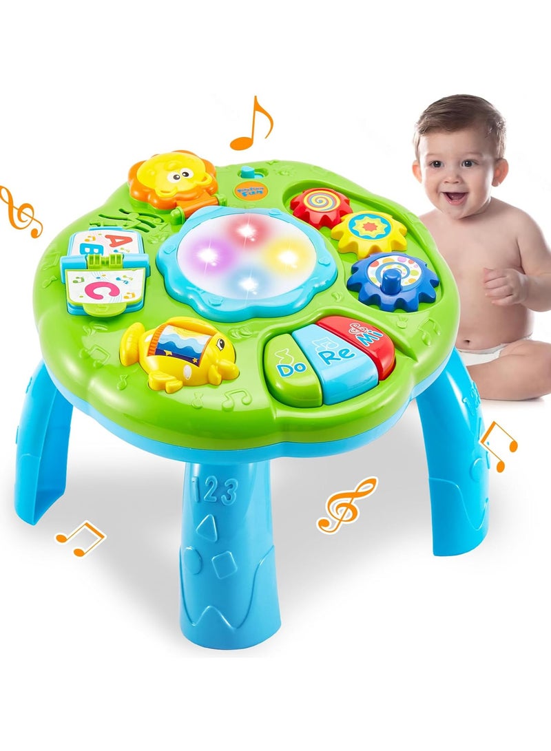 Activity Table, Baby Musical Drum Toy with Lights, Educational Toys, Gift for Infants 18 Months to 3 Years Old - Image 1
