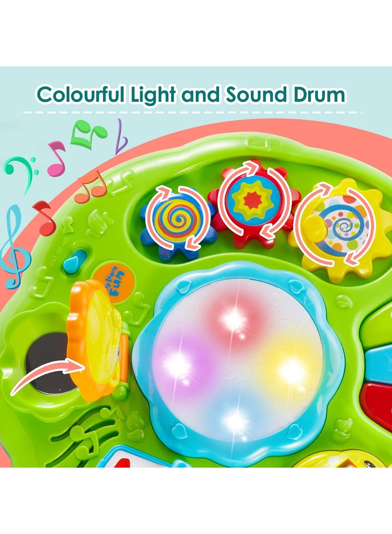Activity Table, Baby Musical Drum Toy with Lights, Educational Toys, Gift for Infants 18 Months to 3 Years Old - Image 2