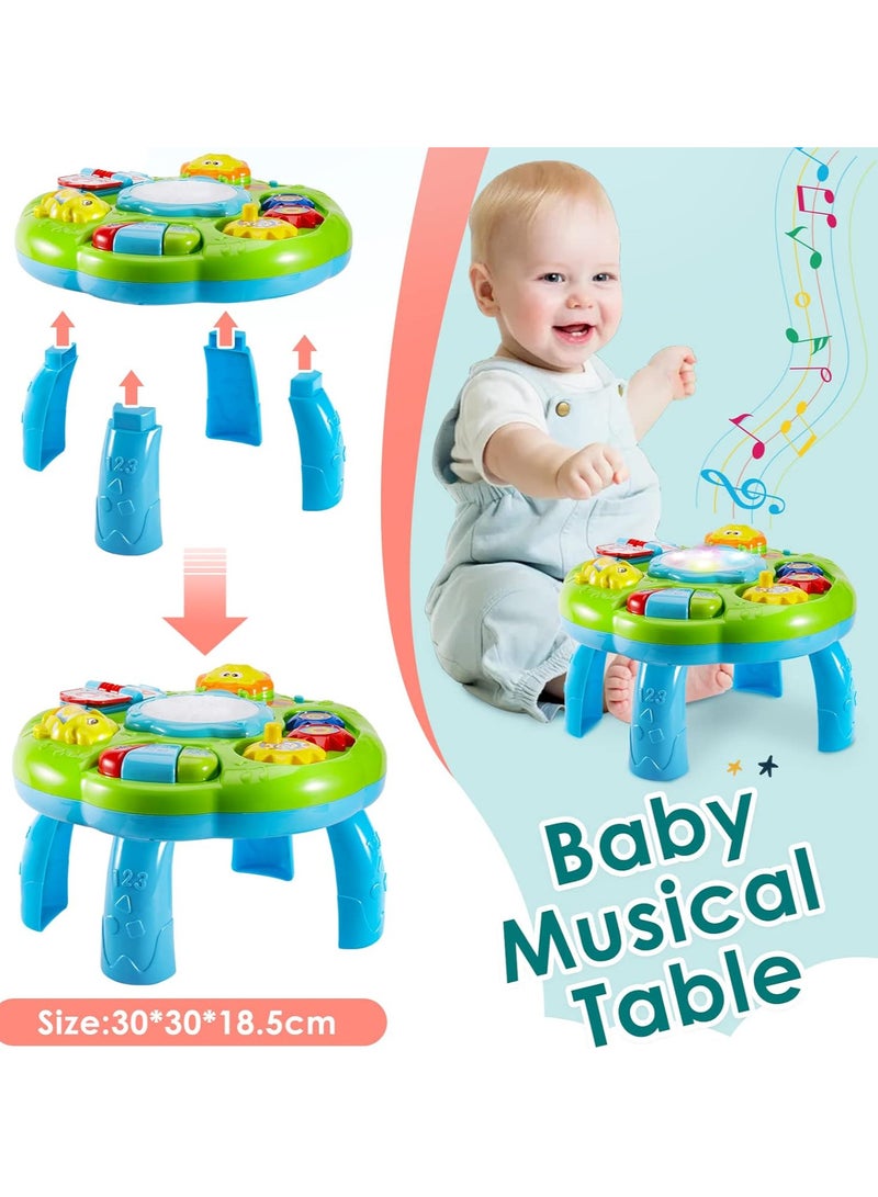 Activity Table, Baby Musical Drum Toy with Lights, Educational Toys, Gift for Infants 18 Months to 3 Years Old - Image 4