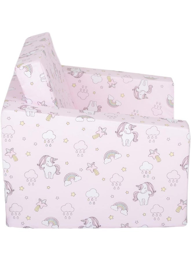 Delsit Kids Couch for Toddlers - 2 in 1 Convertible Foam Armchair to Lounger, Comfy Flip Out Lounge Chair, Sofa for Children, Made in Europe - Image 3