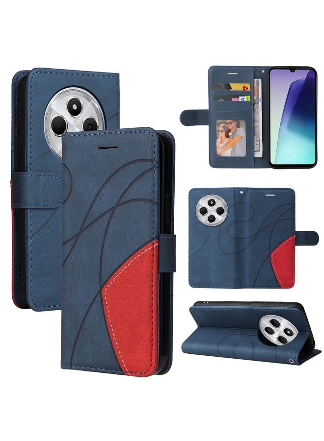 S-TOP Case For Redmi 14C 4G Global Dual-color Splicing Flip Leather Phone Case - Image 1