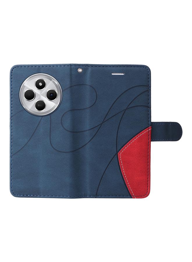 S-TOP Case For Redmi 14C 4G Global Dual-color Splicing Flip Leather Phone Case - Image 4