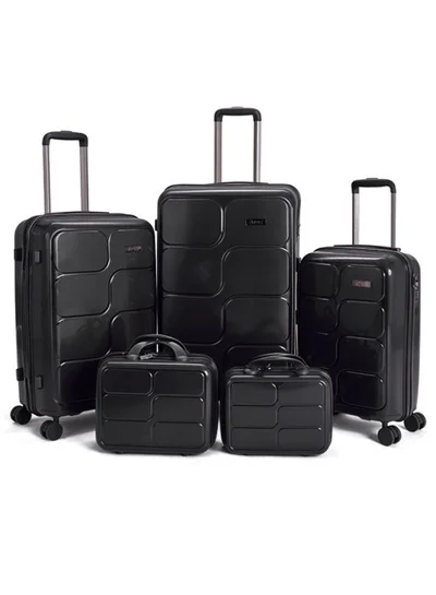 LIMRA Atravel bags Limra consisting of 5 anti-breakage luggage bags black color
