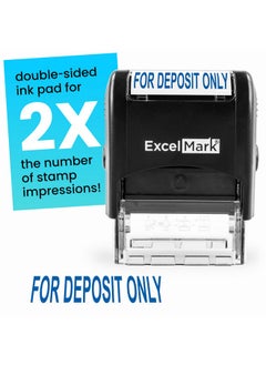 It Only - Excelmark A1539 Self Inking Rubber Bank Stamp - Blue Ink