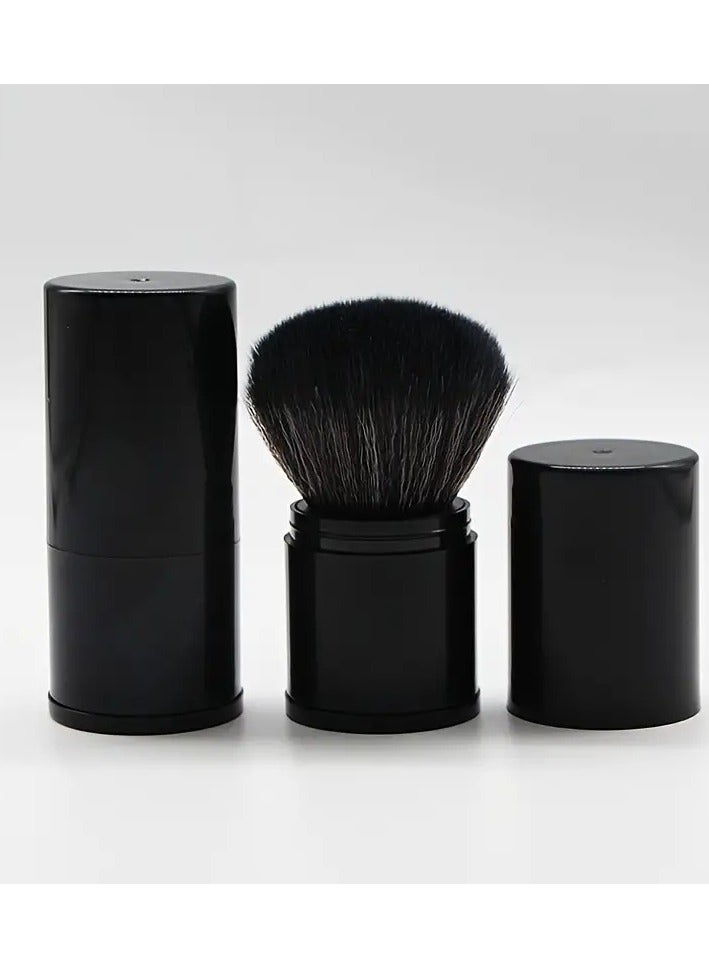 أوريتي فرش المكياج فرشاة مكياج كبيرة قابلة للسحب ومريحة مع غطاء للبودرة وأحمر الخدود - أسود - Image 2