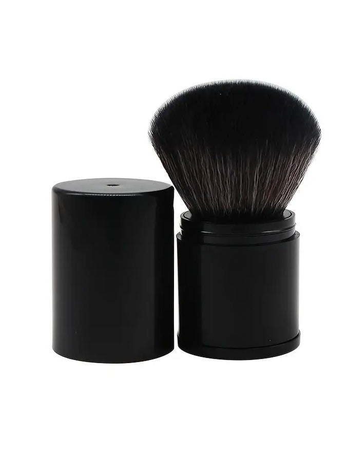 أوريتي فرش المكياج فرشاة مكياج كبيرة قابلة للسحب ومريحة مع غطاء للبودرة وأحمر الخدود - أسود - Image 4