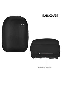 Safari Safari Omega Pro 35L Laptop Backpack with Raincover, 3 compartments, bottle holder, organizer, school bag for boys and girls, college bag for women and men, office bag, travel bag, Color- Black  - Image 2