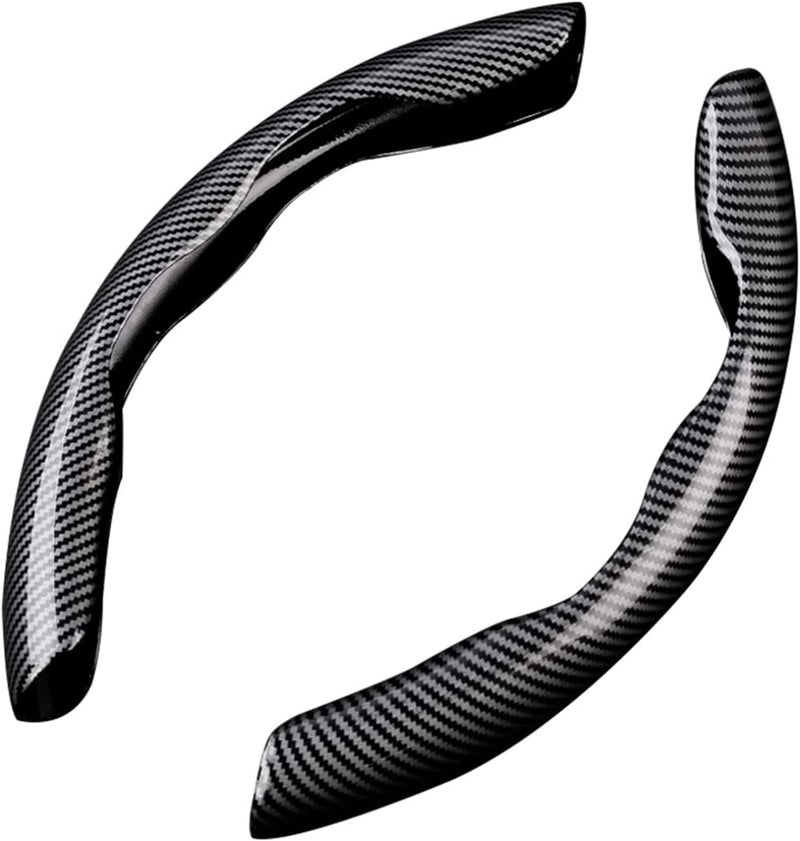YARDHOBI Car Steering Wheel Cover Carbon Fiber Universal Automobile Interior Accessories Sport Carbon Fiber Car Steering Wheel Cover Non-Slip Car Wheel Protector Universal for Diameter 38cm(15"") - Image 1
