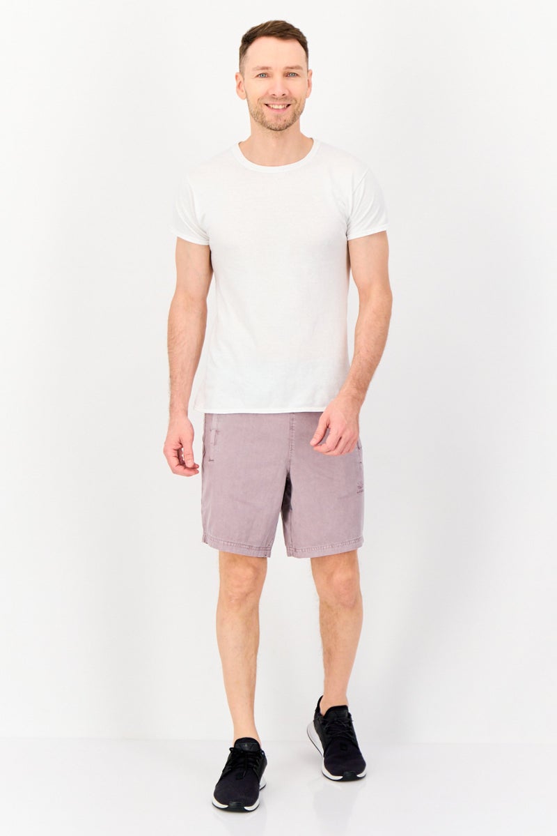 adidas Originals Men Sportswear Fit Embroidered Logo Outdoor Short, Mauve  - Image 3