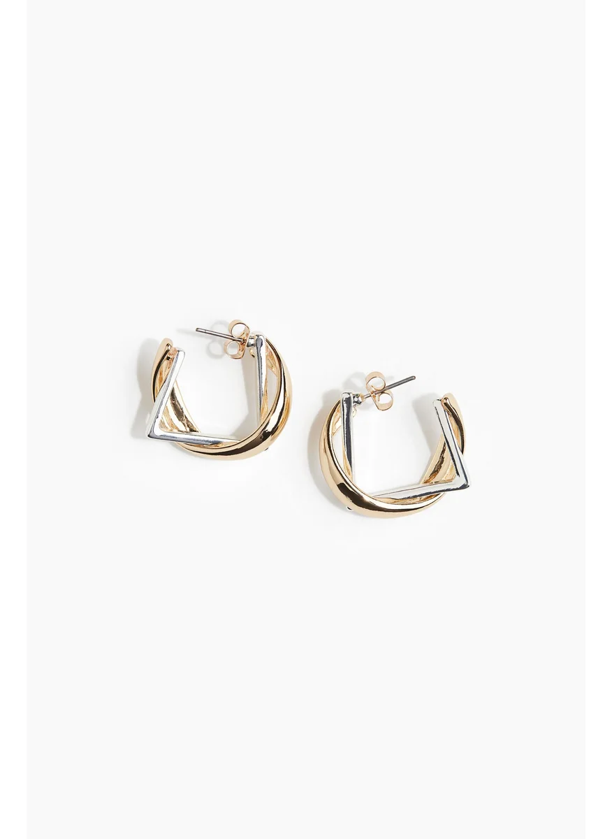 H&M Two-Toned Hoop Earrings