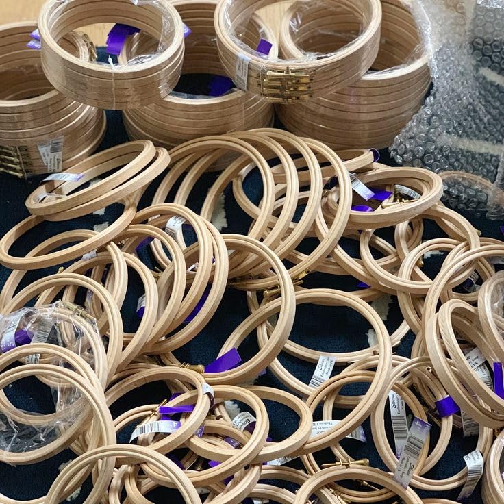 Prabhas Designs 4 Pcs Wooden Embroidery Hoop Ring Frame for Embroidery Work Stitch Work Craft Work Embroidery RingSize 6 8 10 and 12 Inch - Image 4