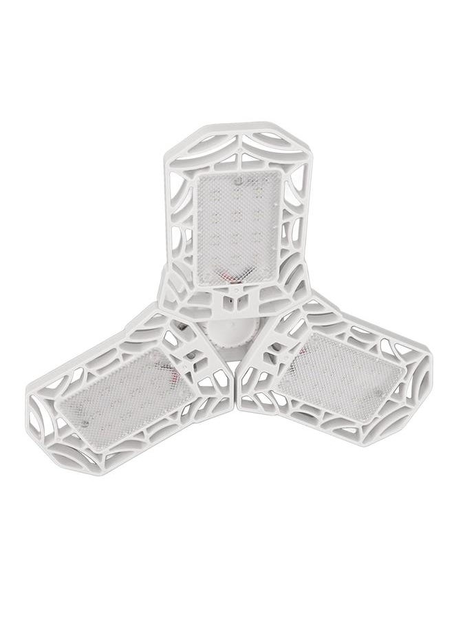 LED Garage Light 6000K E26 E27 Deformable Ceiling Lights with 3 Adjustable Panels for Factory Workshop Gym