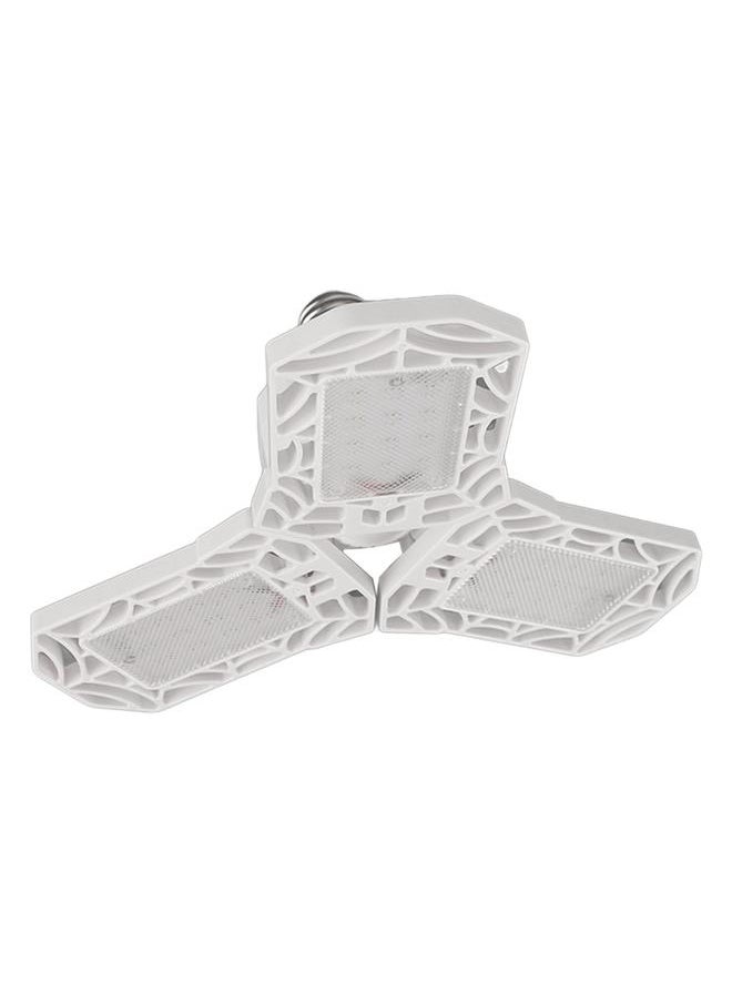 LED Garage Light 6000K E26 E27 Deformable Ceiling Lights with 3 Adjustable Panels for Factory Workshop Gym