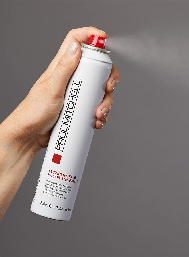 Paul Mitchell Hot Off The Press Thermal Protection Hairspray, Perfect Prep + Finish For Heat Styling, All Hair Types, 6 oz. - Image 3