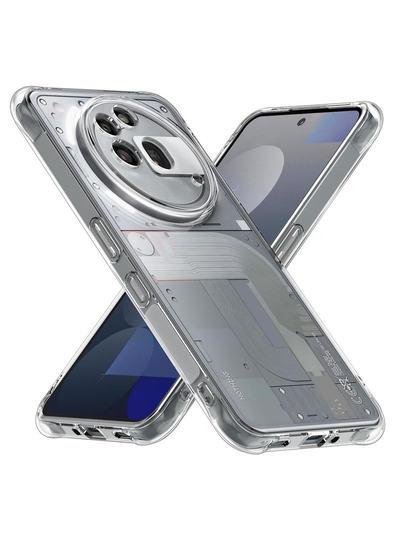 Case for Nothing Phone 3a Pro Clear Cover with Reinforced Corner Bumper Slim Fit Shockproof Flexible TPU Case for Nothing Phone 3a Pro  - Image 1