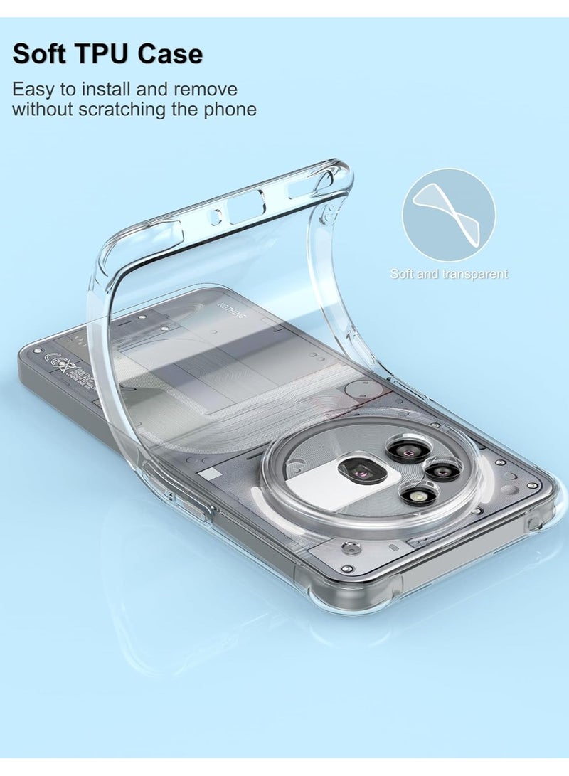 Case for Nothing Phone 3a Pro Clear Cover with Reinforced Corner Bumper Slim Fit Shockproof Flexible TPU Case for Nothing Phone 3a Pro  - Image 4