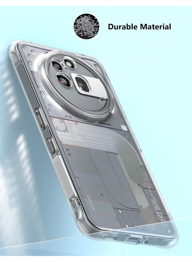 Case for Nothing Phone 3a Pro Clear Cover with Reinforced Corner Bumper Slim Fit Shockproof Flexible TPU Case for Nothing Phone 3a Pro  - Image 5