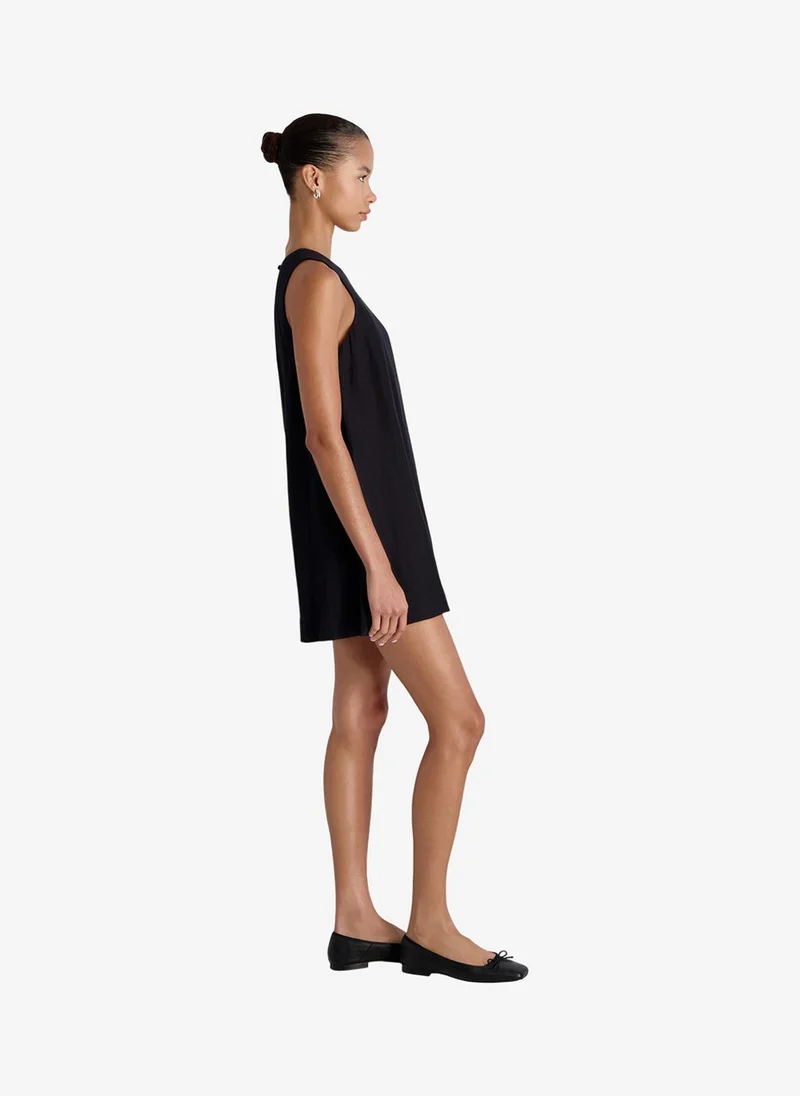 French Connection Black Women's Black Cooper Linen Slvls Mini Dress for Women | Best Price UAE
