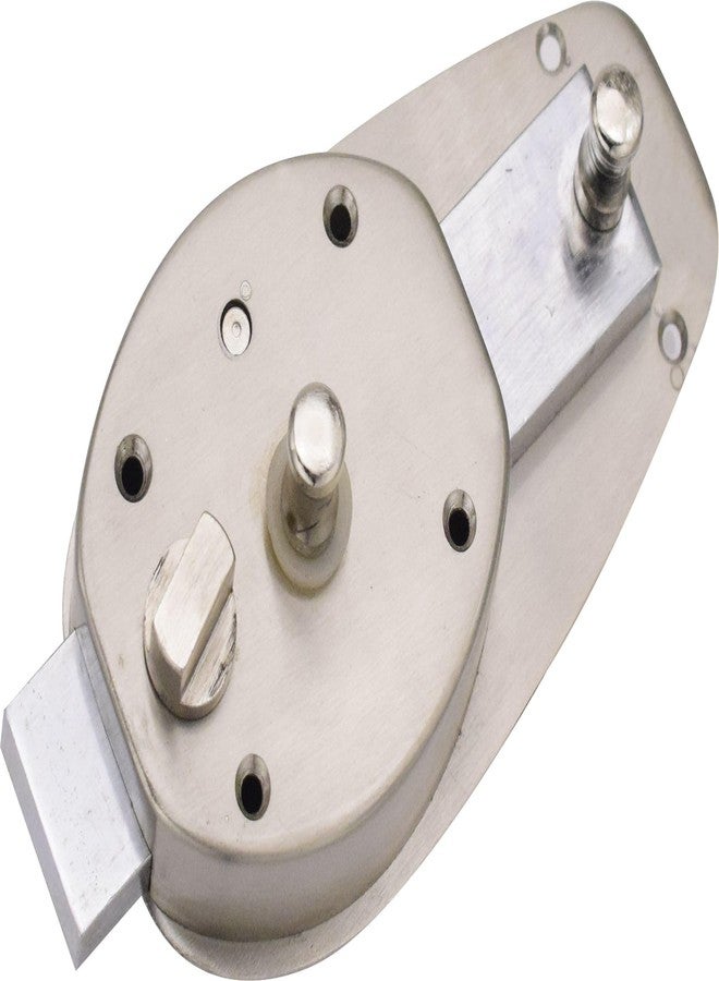 RAB Door Lock for Main Doors, 4 Turn Inter Entrance Door Lock with 3 Regular Keys, Complete Set (Code:- Lock Oval, 4 Stroke, Finish- SS, Pack of 1 Lock Set, with Keys) - Image 2