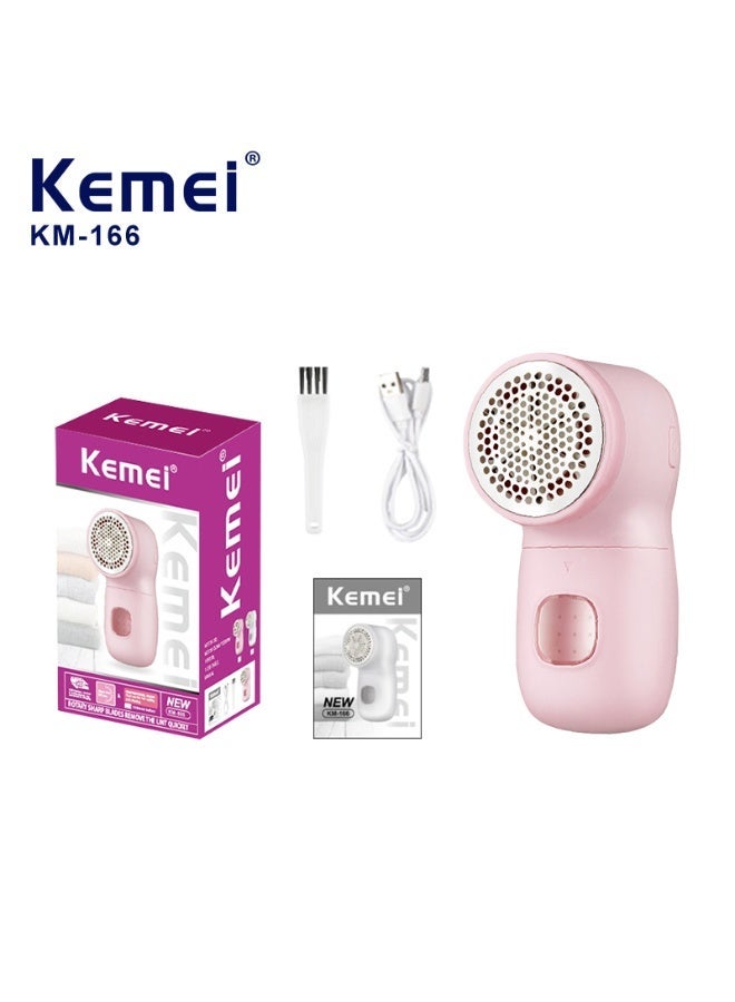 Kemei KM-166 Lint Remover | Rechargeable Fabric Shaver | Clothes Fuzz Remover | Portable Sweater Defuzzer | 1200mAh Battery - Image 1
