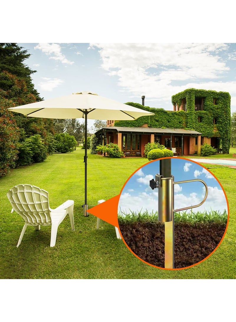 Zikra Portable Beach Umbrella Sand Anchor, Heavy Duty Metal Beach Umbrellas Holder Stands Grass Auger Ideal for Use in Soil Sands - Image 5