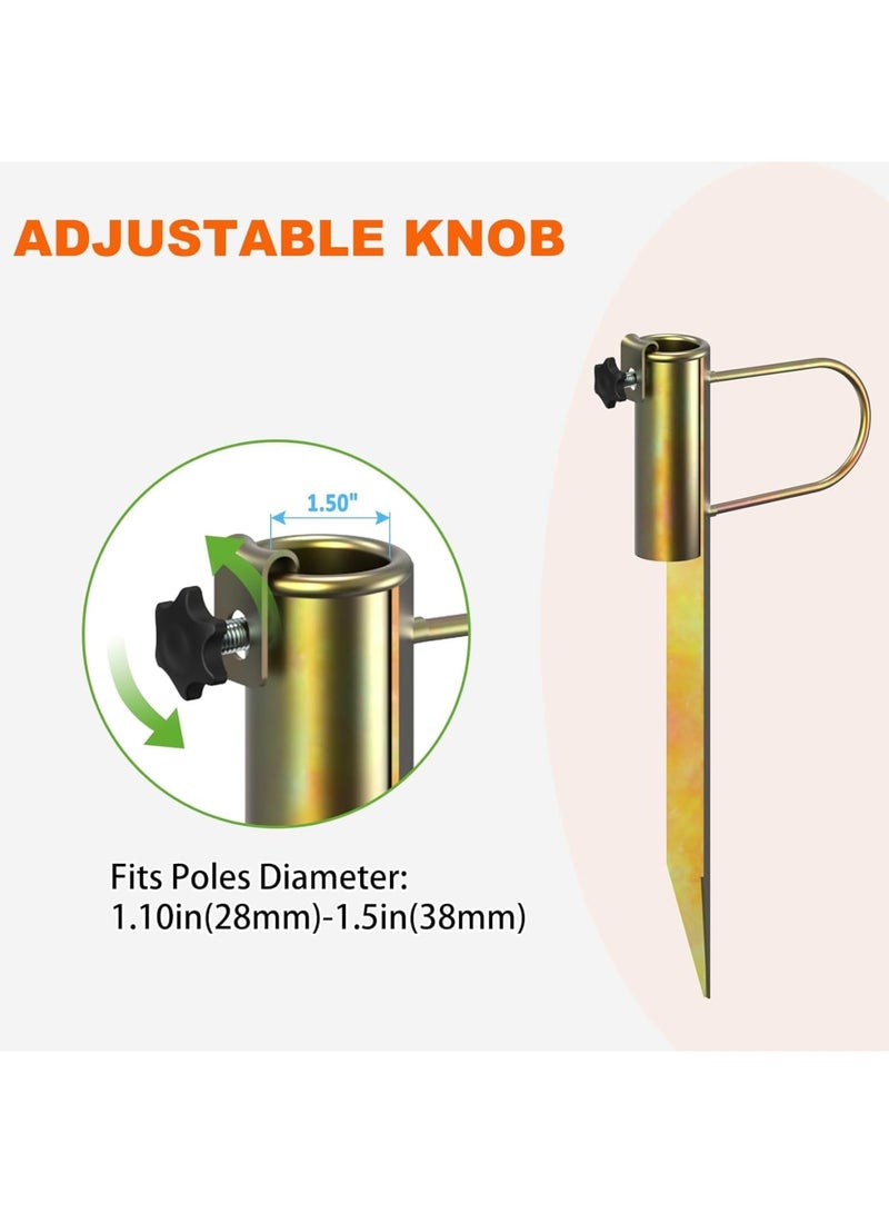 Zikra Portable Beach Umbrella Sand Anchor, Heavy Duty Metal Beach Umbrellas Holder Stands Grass Auger Ideal for Use in Soil Sands - Image 3
