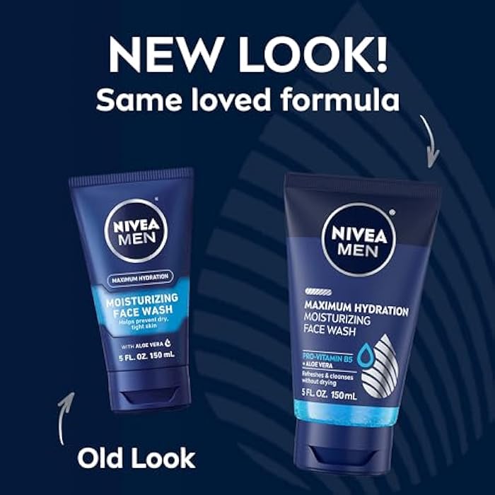 NIVEA MEN Maximum Hydration Moisturizing Face Wash with Aloe Vera, 5 Fl Oz Tube - Image 2
