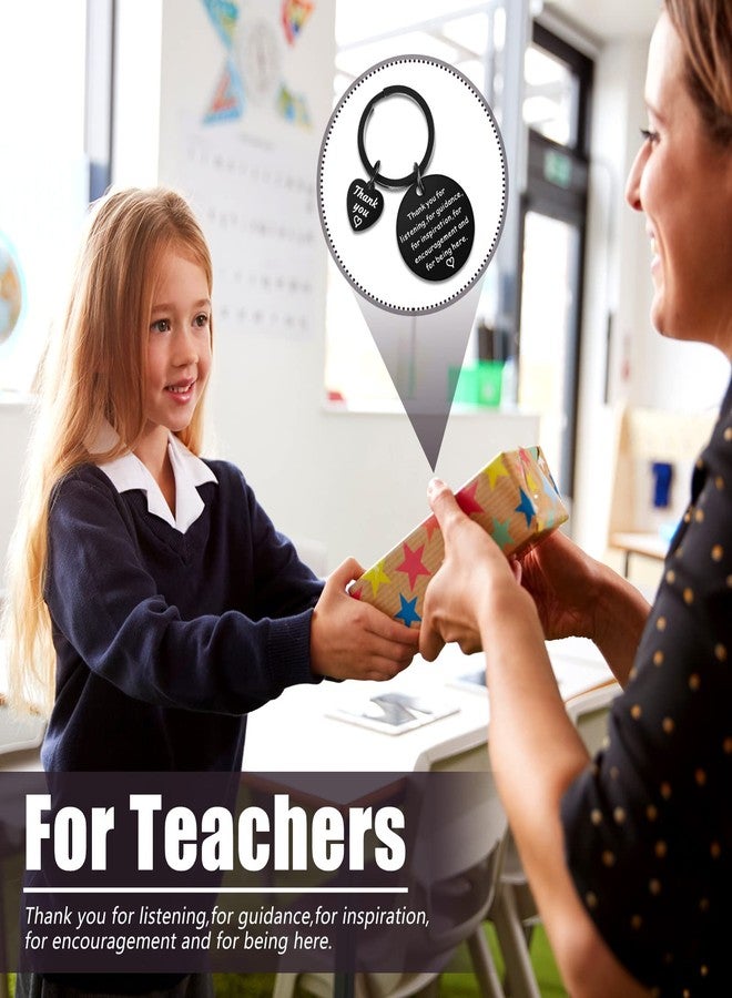 ميتلي مجموعة ميداليات مفاتيح MTLEE مكونة من 6 قطع، هدايا شكر وتقدير، ميداليات مفاتيح "اصنع فرقًا"، هدايا تقدير لزملاء العمل والممرضات والمعلمين (أسود) - Image 5