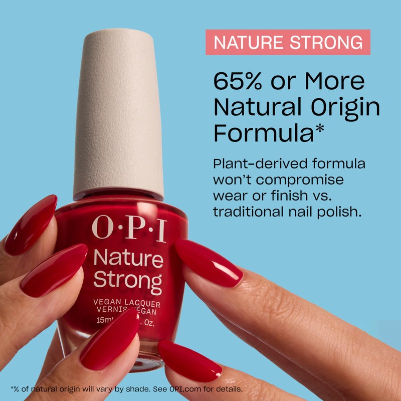 OPI Nature Strong All Heal Queen Mother Earth | Opaque Dark Green CrÃ¨me Natural Origin Nail Polish | Plant Based, Vegan, Cruelty Free - Image 5