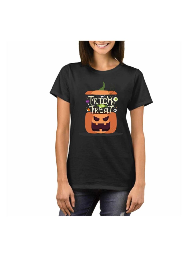 برينت شوب فور مي تي شيرت الهالوين للنساء على شكل يقطين تي شيرت نسائي مثالي لهدية عيد الشكر والهالوين هدايا تذكارية مثالية ومفضلات الحفلات - Image 1