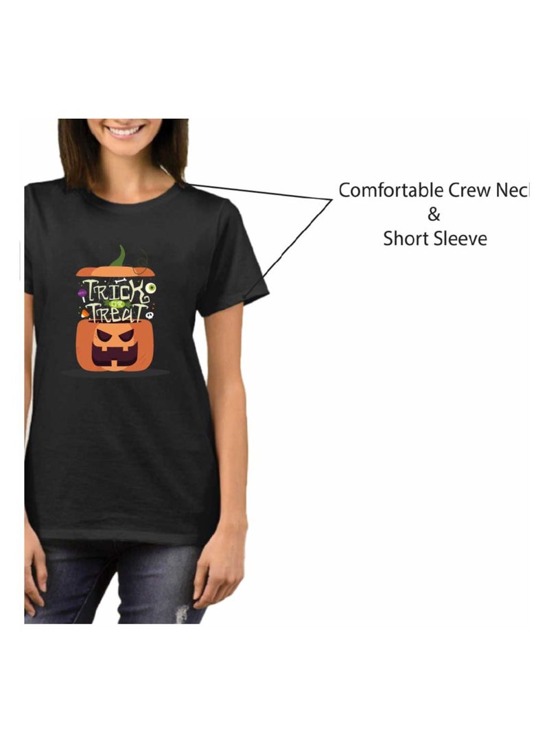 برينت شوب فور مي تي شيرت الهالوين للنساء على شكل يقطين تي شيرت نسائي مثالي لهدية عيد الشكر والهالوين هدايا تذكارية مثالية ومفضلات الحفلات - Image 5