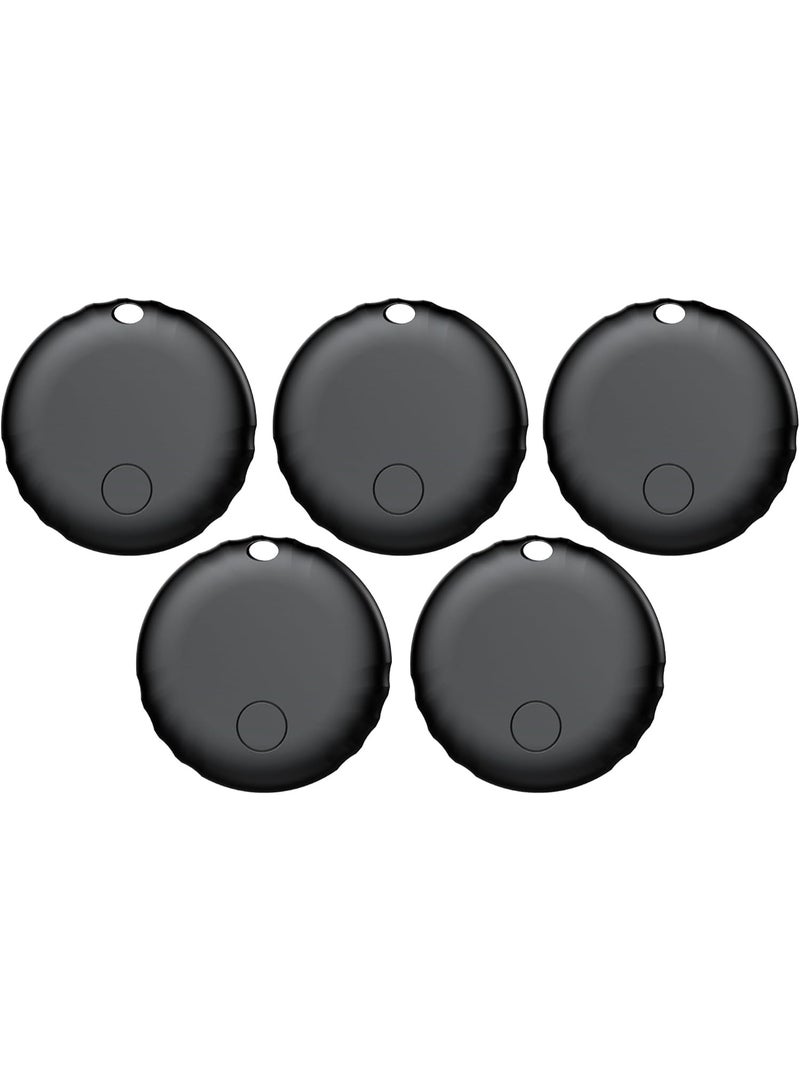 Smart Tag Works with Find My App (iOS 14.6 Above), Keys Finder and Item Locator for Luggage, Backpack, Suitcases and More, Replaceable Battery, IP67 Waterproof Tracking Tags-5 Pack(Black) - Image 1