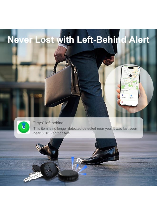 Smart Tag Works with Find My App (iOS 14.6 Above), Keys Finder and Item Locator for Luggage, Backpack, Suitcases and More, Replaceable Battery, IP67 Waterproof Tracking Tags-5 Pack(Black) - Image 4