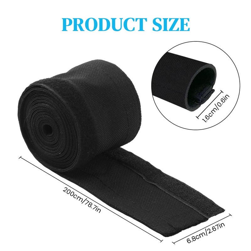Supvox 66ft Braided Cable Management Sleeve Cord Protector SelfWrapping Split Wire Loom for TVComputerHome TheaterEngine Bay Black - Image 2