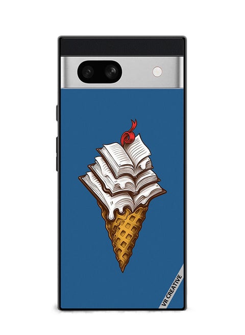 Protective Case Cover For Google Pixel 7a Book Icecream Design Multicolour