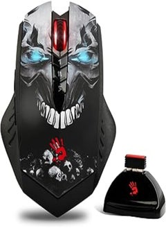 Bloody R80 Wireless Gaming Mouse - 4 Core Activated - Rechargeable 600mAh Li-battery - 6 Sniper Modes - 4,000 CPI - Light Strike 0.2ms Response - Metal Armor Boot - Assure zero-lag | Skull