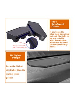 KASTWAVE Bed Rail Stake Pocket Covers for GMC Sierra 1500/ for Chevy Silverado 1500 2019-2022 & for Silverado/ for Sierra 2500/3500 HD 2020 2021 2022 Rear Truck Tonneau Covers Stake Holes Cap Plugs (2 Packs)  - Image 4
