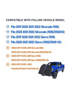 KASTWAVE Bed Rail Stake Pocket Covers for GMC Sierra 1500/ for Chevy Silverado 1500 2019-2022 & for Silverado/ for Sierra 2500/3500 HD 2020 2021 2022 Rear Truck Tonneau Covers Stake Holes Cap Plugs (2 Packs)  - Image 2