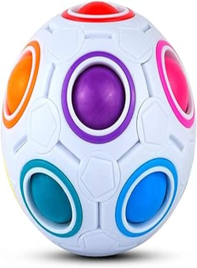 ThinkMax Magic Ball Rainbow 3D Puzzle Cube Fidget Balls for Kids