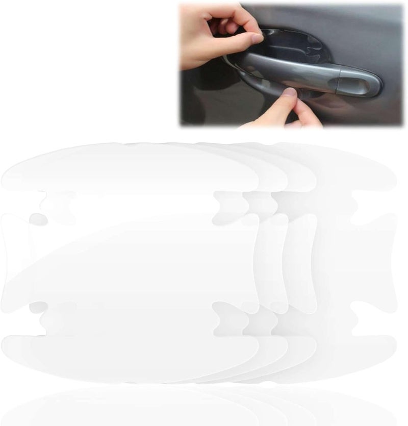 EzAuto Wrap 4PCs 3M Scotchguard Clear Door Cup Handle Paint Scratch Protection Guard Film - Image 1