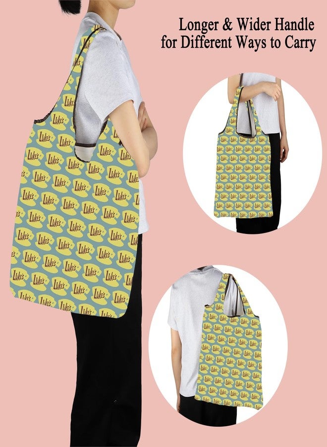 MBMSO Luke's Coffee Reusable Bag Stars Hollow Merch Gilm TV Show Gift for Rory Lorelai Fans Lukes Diner Foldable Shopping Bag (Luke's F-Bag) - Image 3